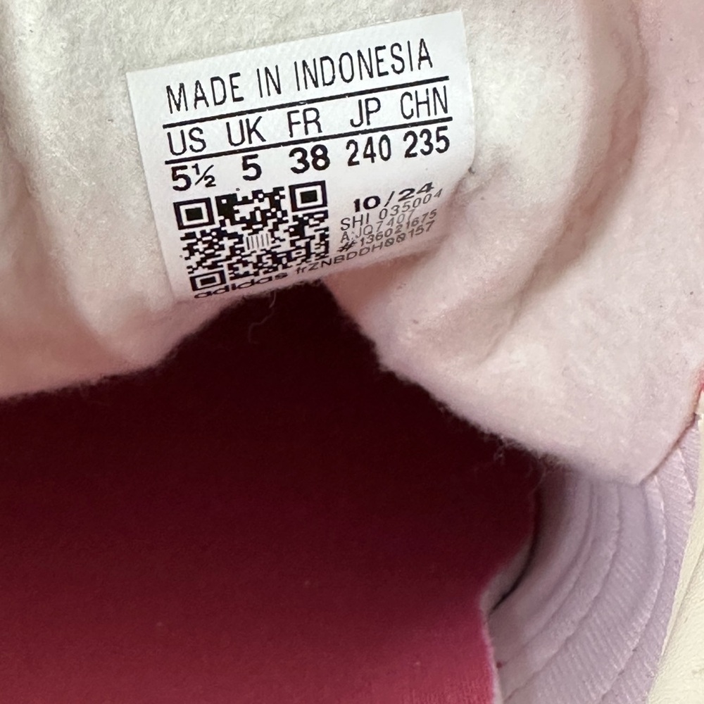 adidas Gazelle Platform Pink and Red Suede Athletic Shoes - Picture 9 of 9
